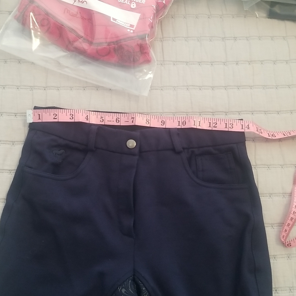 NWOT Piper navy silicone full seat equestrian riding breeches 28
